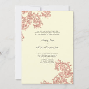 Vintage Lace   Poppy   Wedding Invitation
