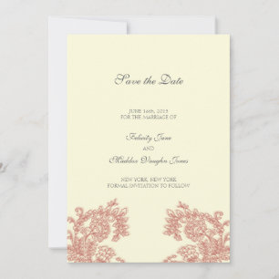 Vintage Lace Save the Date Card