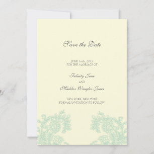 Vintage Lace Save the Date Card
