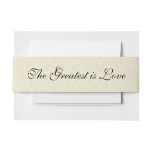Vintage Lace Scripture Christian Catholic Wedding Invitation Belly Band