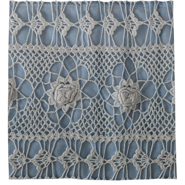 Vintage lace: small white roses. (Front)