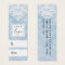 Vintage lace stencil damask blue price hang tag