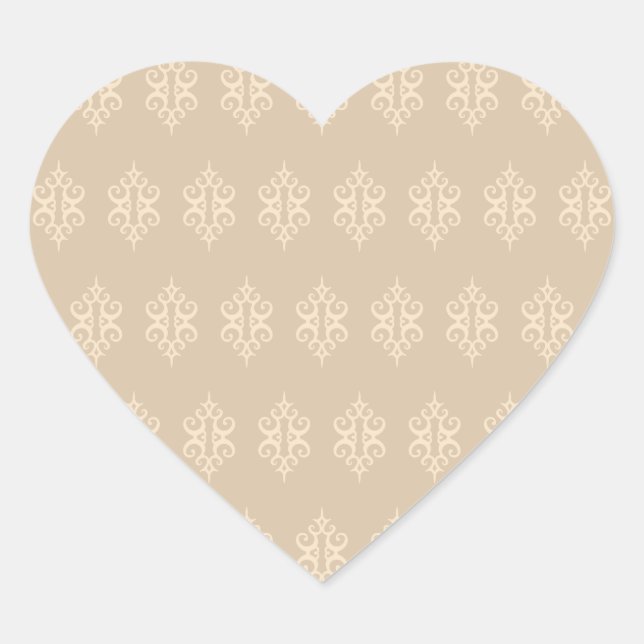Vintage Lace Wedding Heart Stickers (Front)