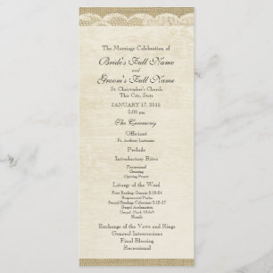 Vintage Lace Wedding Program