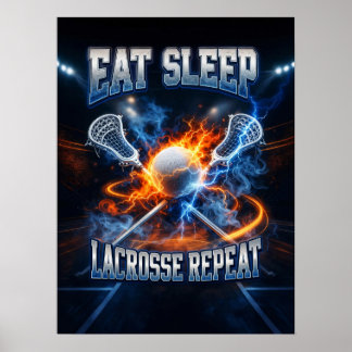 Vintage Lacrosse Bootleg Graphic Poster