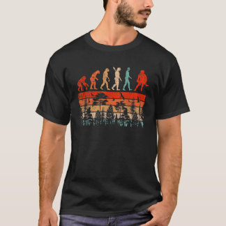 Vintage Lacrosse Lover Sport Human Evolution Retro T-Shirt