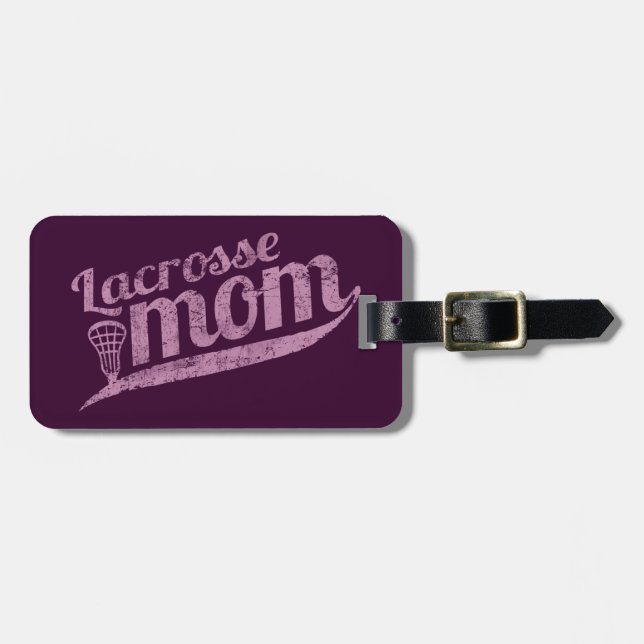 Vintage Lacrosse Mom Luggage Tag (Front Horizontal)