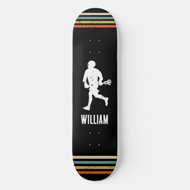 Vintage  Lacrosse Personalized  Skateboard (Front)
