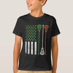 Vintage Lacrosse St. Patrick's Day Irish American  T-Shirt