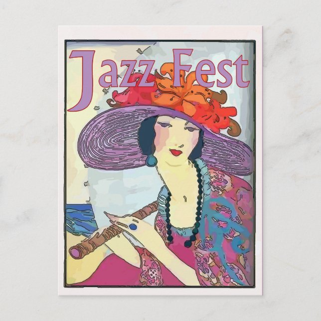 Vintage Ladey, Jazz Fest Postcard (Front)
