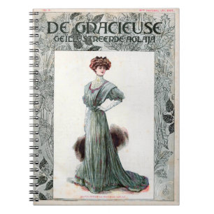 Vintage Ladies Fashion Illustration 1907 Notebook