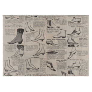 Vintage Ladies' Shoes Catalogue - 1900s Fashion Cutting Board