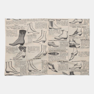 Vintage Ladies' Shoes Catalogue - 1900s Fashion Kitchen Towel