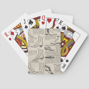 Vintage Ladies' Shoes Catalogue - 1900s Fashion Playing Cards