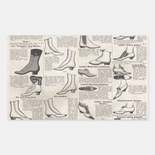 Vintage Ladies' Shoes Catalogue - 1900s Fashion Sticker (Front)