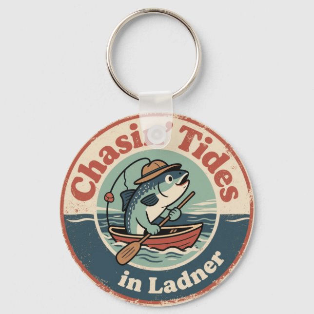 Vintage Ladner BC Funny Fish Keychain (Front)