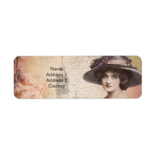 Vintage Lady Address Label