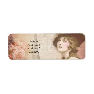 Vintage Lady Address Label