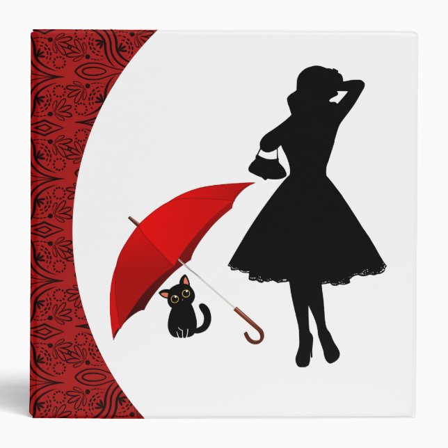 Vintage Lady & Cat Binder (Front)