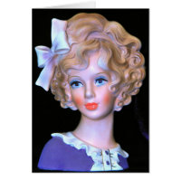 Vintage Lady Head Vase Flapper Girl 1920s Card