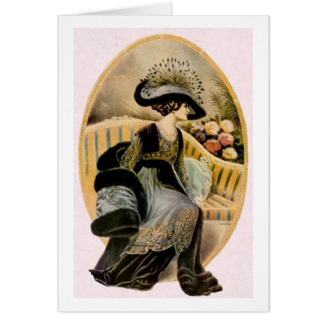 Vintage Lady in Fur, (Front)