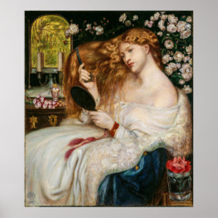 Vintage Lady Lilith by Dante Gabriel Rossetti Poster