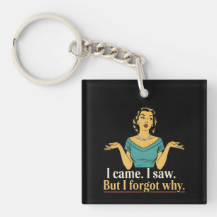 Vintage Lady Midlife Confession Keychain