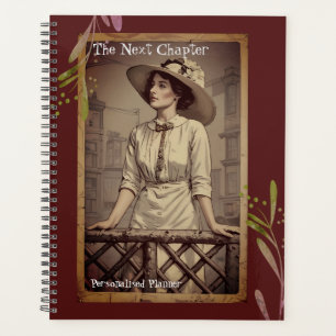 Vintage Lady Next Chapter Citation Red Journal