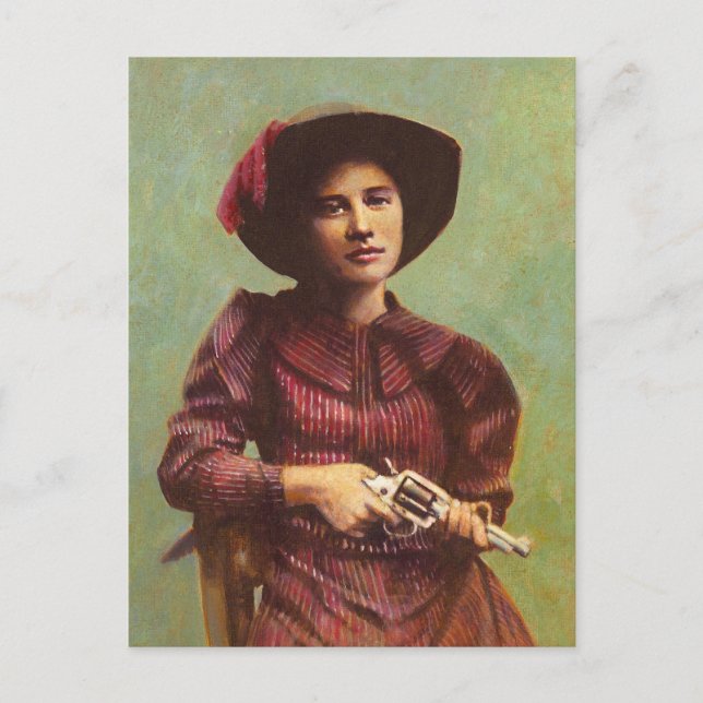 Vintage Lady Outlaw Postcard (Front)