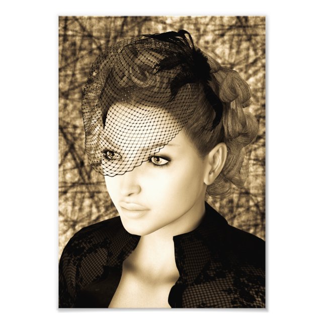 Vintage Lady Photo Print (Front)