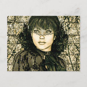 Vintage Lady Postcard