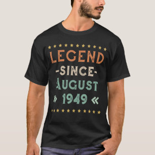 Vintage Lagend Since August 1949 Birthday Men Wome T-Shirt
