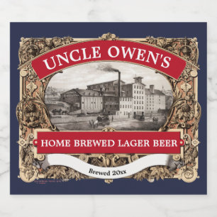Vintage Lager Beer Template Bottle Label