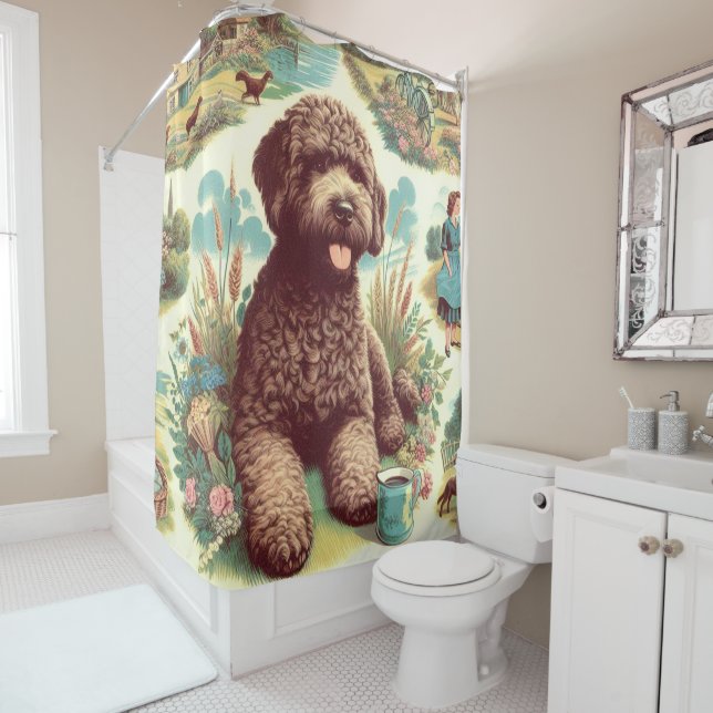 Vintage Lagotto Romagnolo Illustration (In Situ)