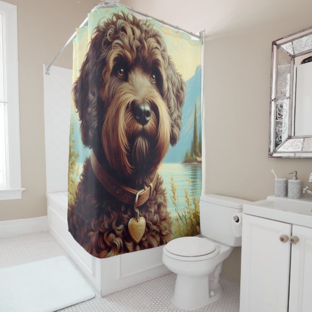 Vintage Lagotto Romagnolo Painting (In Situ)