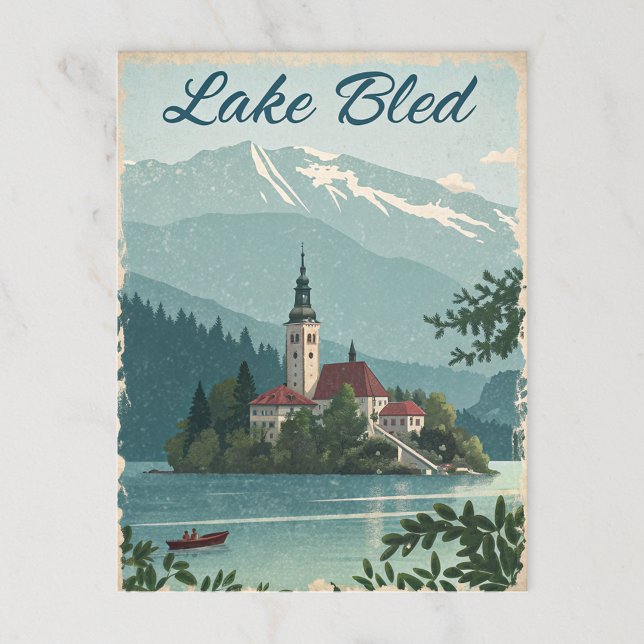 Vintage Lake Bled: Island Church View Postcard (Creator Uploaded)