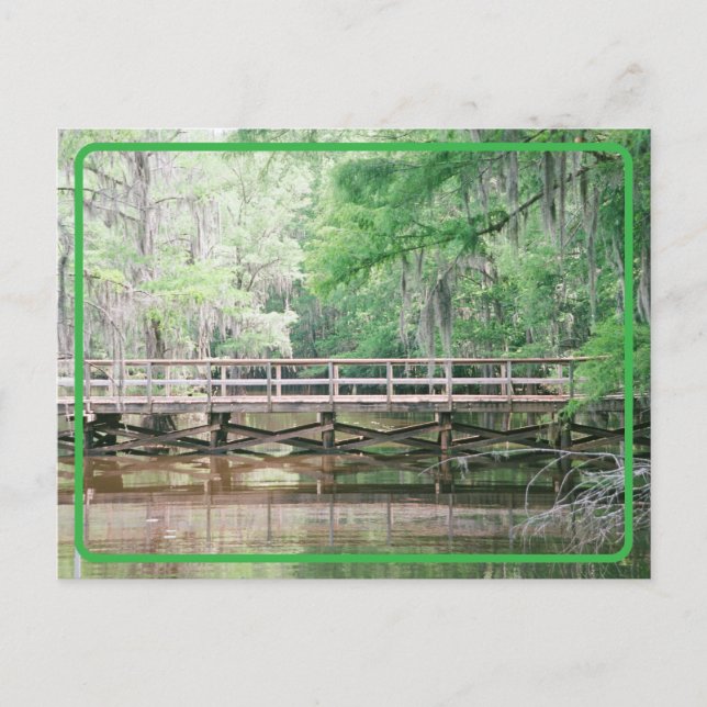 Vintage Lake Bridge Postcard (Front)