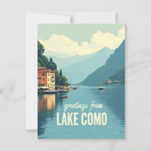 Vintage Lake Como Postcard