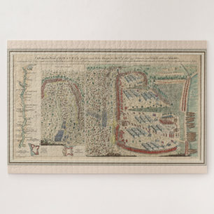 Vintage Lake George French and Indian War Map Jigsaw Puzzle