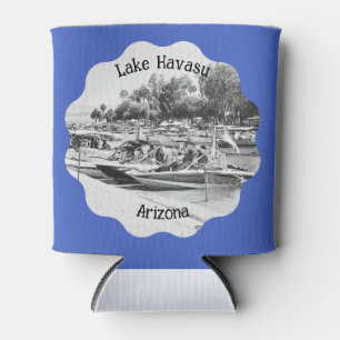 Vintage Lake Havasu Channel   Can Cooler