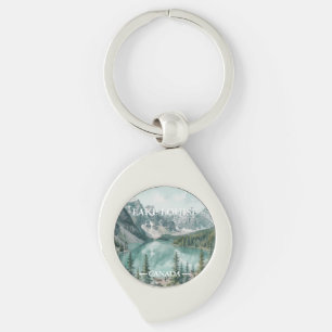 Vintage Lake Louise Canada Travel Graphic Keychain