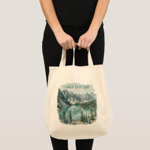 Vintage Lake Louise Canada Travel Graphic Tote Bag