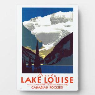 Vintage Lake Louise Canadian Rockies Alberta Poste Plaque