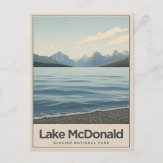 Vintage Lake McDonald Postcard
