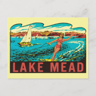 Vintage Lake Mead  Nevada NV State Label Postcard