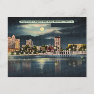Vintage Lake Mirror, Lakeland, Florida Postcard