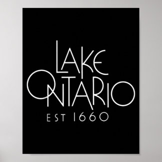 Vintage Lake Ontario Est 1660 Aamerican Patriot Poster