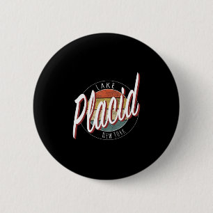 Vintage lake placid adirondacks ny 2 inch round button