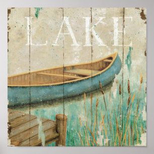 Vintage Lake Poster