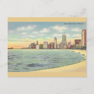 Vintage Lake Shore Drive Chicago Postcard